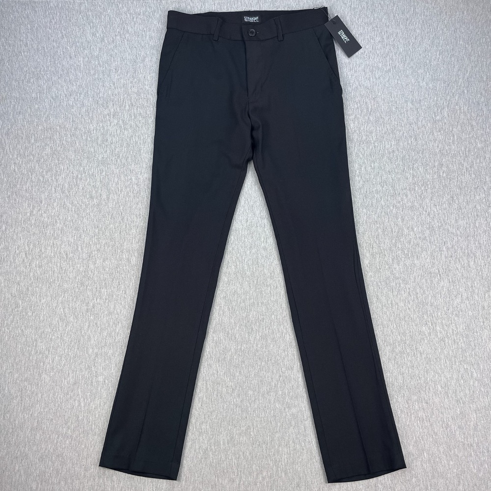 Straight To Hell Hitmaker Pants Mens 30x32 Slim Fit Tapered Black Wool Blend NEW